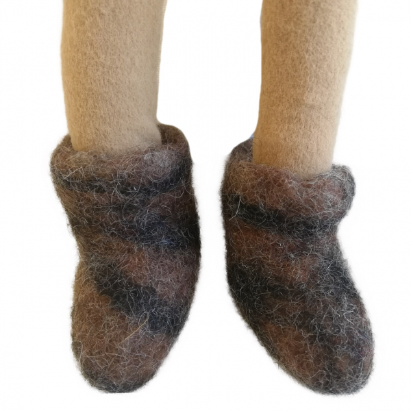 Handgefilzte Stiefel für 30 cm Figur - Filzstiefel